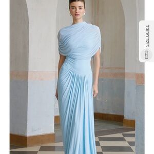 Chic One Shoulder Light Blue Dress